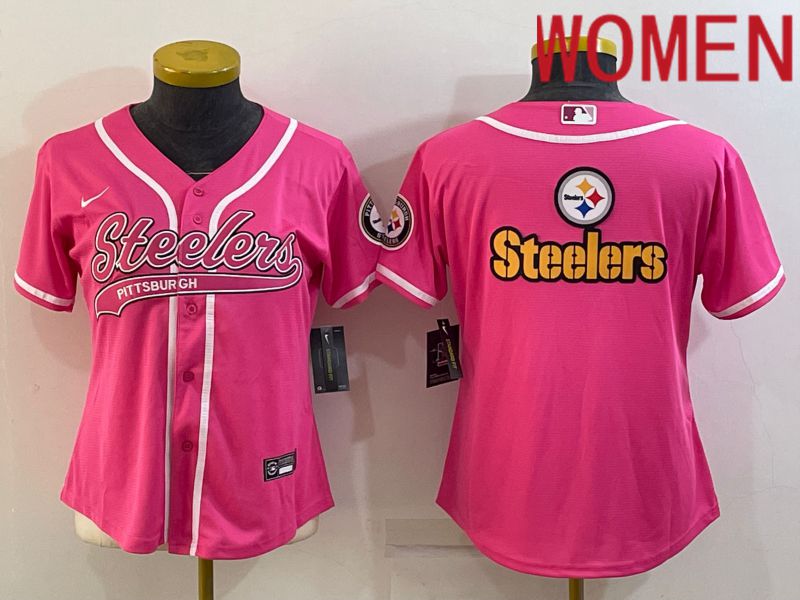 Women Pittsburgh Steelers Blank Pink 2022 Nike Co branded NFL Jersey->tennessee titans->NFL Jersey